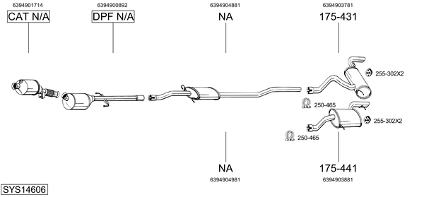 Sistema de gases de escape Mercedes-Benz VIANO