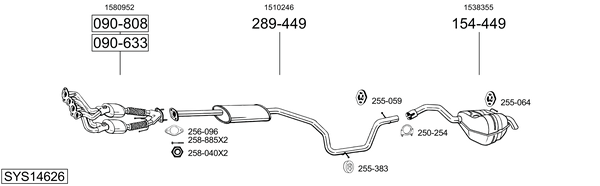 Sistema de gases de escape Ford MONDEO IV Saloon