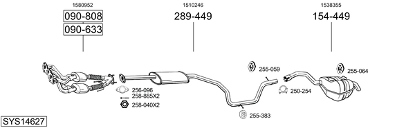 Sistema de gases de escape Ford MONDEO IV Saloon