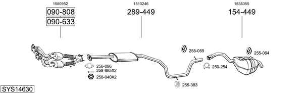 Sistema de gases de escape Ford MONDEO IV Turnier