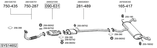 Sistema de gases de escape Kia SPORTAGE II