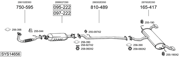 Sistema de gases de escape Kia SPORTAGE II