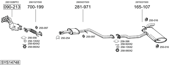 Sistema de gases de escape Hyundai ix35