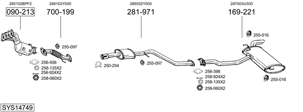 Sistema de gases de escape Kia SPORTAGE III
