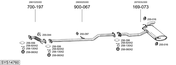 Sistema de gases de escape Kia SPORTAGE III