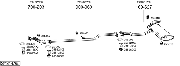 Sistema de gases de escape Kia SPORTAGE III
