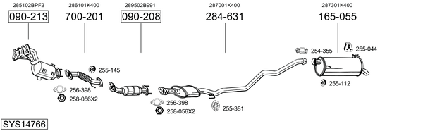 Sistema de gases de escape Hyundai ix20