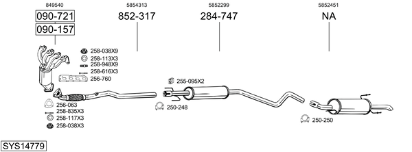 Sistema de gases de escape Opel ASTRA G CLASSIC Caravan