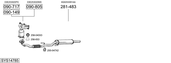 Sistema de gases de escape Seat TOLEDO IV