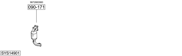 Sistema de gases de escape Peugeot 301