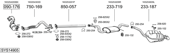 Sistema de gases de escape Vw JETTA III