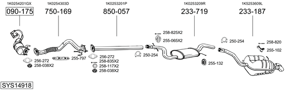Sistema de gases de escape Vw JETTA III