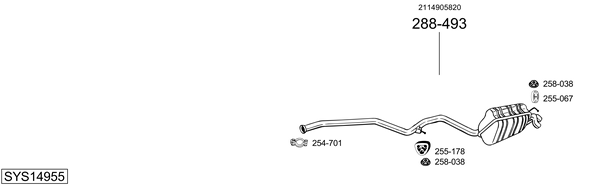 Sistema de gases de escape Mercedes-Benz E-CLASS T-Model