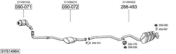 Sistema de gases de escape Mercedes-Benz E-CLASS