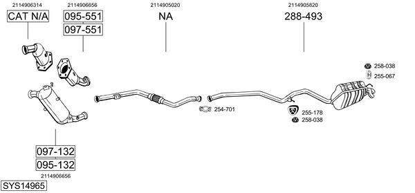 Sistema de gases de escape Mercedes-Benz E-CLASS