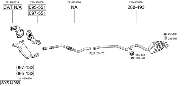 Sistema de gases de escape Mercedes-Benz E-CLASS T-Model