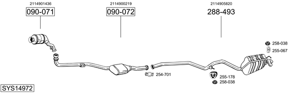 Sistema de gases de escape Mercedes-Benz E-CLASS T-Model