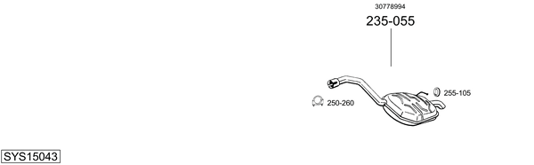 Sistema de gases de escape Volvo S80 II