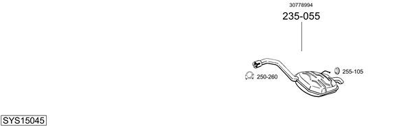 Sistema de gases de escape Volvo S80 II