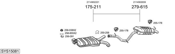 Sistema de gases de escape Mercedes-Benz E-CLASS
