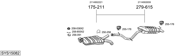 Sistema de gases de escape Mercedes-Benz E-CLASS T-Model