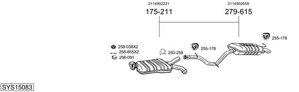 Sistema de gases de escape Mercedes-Benz E-CLASS T-Model