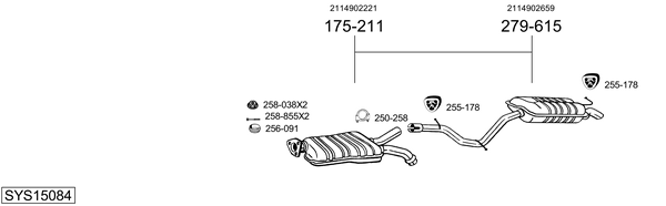 Sistema de gases de escape Mercedes-Benz E-CLASS