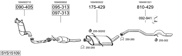 Sistema de gases de escape Mercedes-Benz A-CLASS