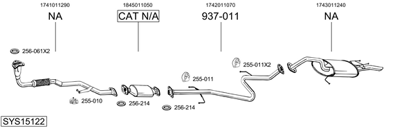 Sistema de gases de escape Toyota COROLLA Compact · Toyota COROLLA Liftback