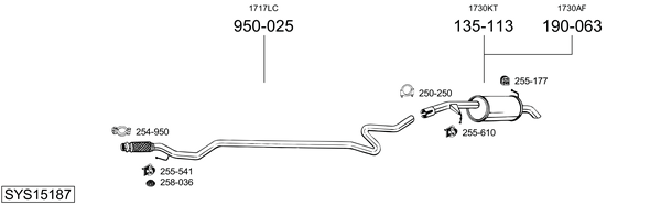 Sistema de gases de escape Peugeot 208 I