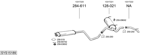 Sistema de gases de escape Chevrolet CRUZE