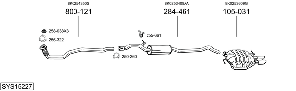 Sistema de gases de escape Audi A4 B8