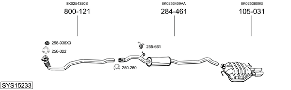 Sistema de gases de escape Audi A4 B8