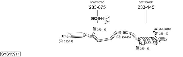 Sistema de gases de escape Vw PASSAT B6