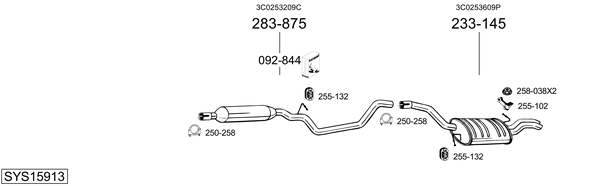 Sistema de gases de escape Vw PASSAT B6
