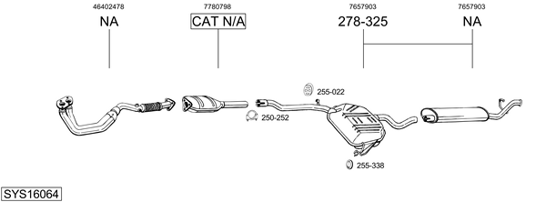 Sistema de gases de escape Fiat TEMPRA