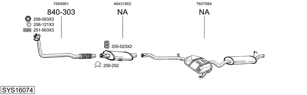 Sistema de gases de escape Fiat TIPO