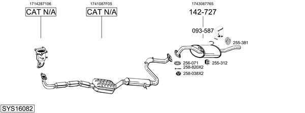 Sistema de gases de escape Daihatsu CHARADE IV Saloon