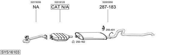 Sistema de gases de escape Jeep CHEROKEE