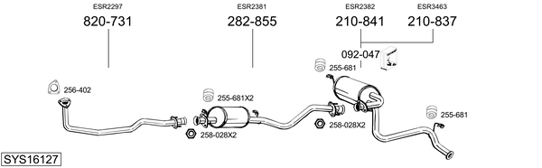 Sistema de gases de escape Land Rover DEFENDER Cabrio