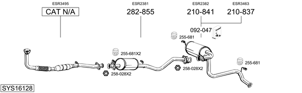 Sistema de gases de escape Land Rover DEFENDER Cabrio