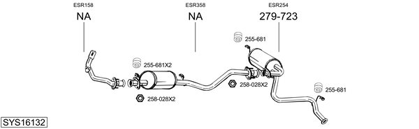 Sistema de gases de escape Land Rover DEFENDER Station Wagon