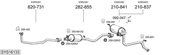 Sistema de gases de escape Land Rover DEFENDER Station Wagon