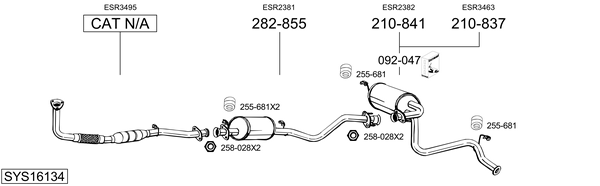 Sistema de gases de escape Land Rover DEFENDER Station Wagon