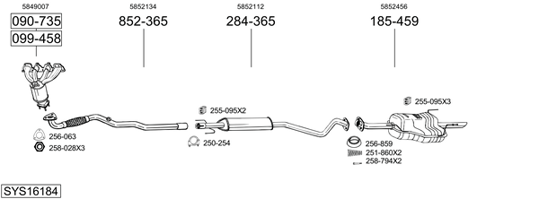 Sistema de gases de escape Opel ASTRA G CLASSIC