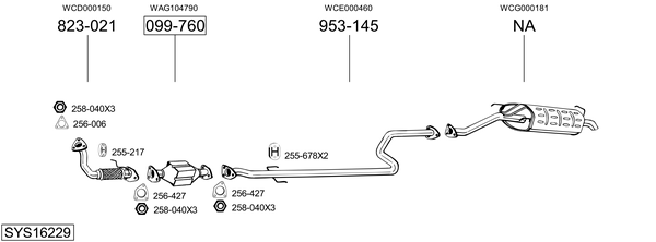 Sistema de gases de escape Mg MG ZS Hatchback
