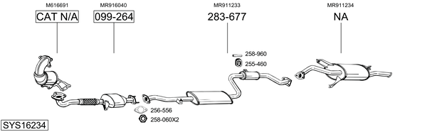 Sistema de gases de escape Mitsubishi CARISMA