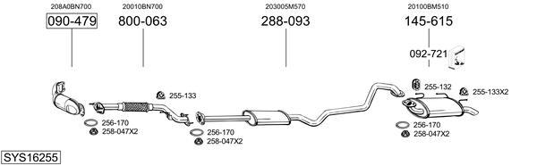 Sistema de gases de escape Nissan ALMERA II