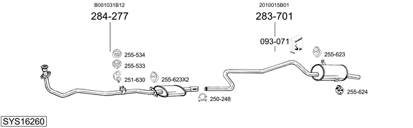 Sistema de gases de escape Nissan MICRA I
