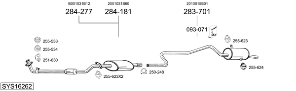 Sistema de gases de escape Nissan MICRA I
